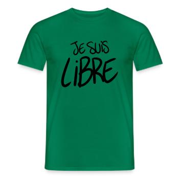 je suis libre - T-shirt homme - vert - Devant - AI Model Male 178 dark (178cm)