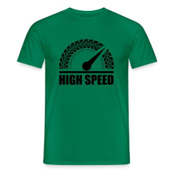 Compteur de vitesse des pneus haute vitesse - T-shirt homme - vert - Devant - AI Model Male 178 dark (178cm)