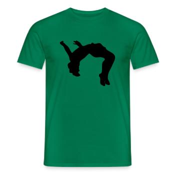 Backflip, Rückwärtsalto - Männer T-Shirt - Kelly Green - Vorne - AI Model Male 178 dark (178cm)