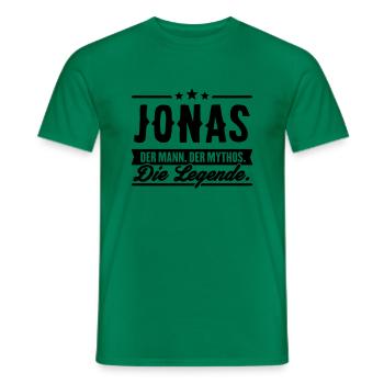 Man Myth Legend Jonas - Men's T-Shirt - kelly green - Front - AI Model Male 178 dark (178cm)