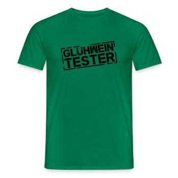 gluehwein_tester_di1 - Männer T-Shirt - Kelly Green - Vorne - AI Model Male 178 dark (178cm)