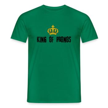 king of pronos logo humour t-shirt pull - T-shirt homme - vert - Devant - AI Model Male 178 dark (178cm)