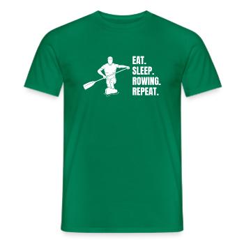 Ruderer Spruch Ruderverein lustige Rudern Ruderin - Männer T-Shirt - Kelly Green - Vorne - AI Model Male 178 dark (178cm)