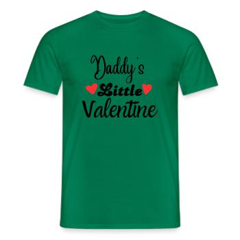 Daddy's Little Valentine - Men's T-Shirt - kelly green - Front - AI Model Male 178 dark (178cm)