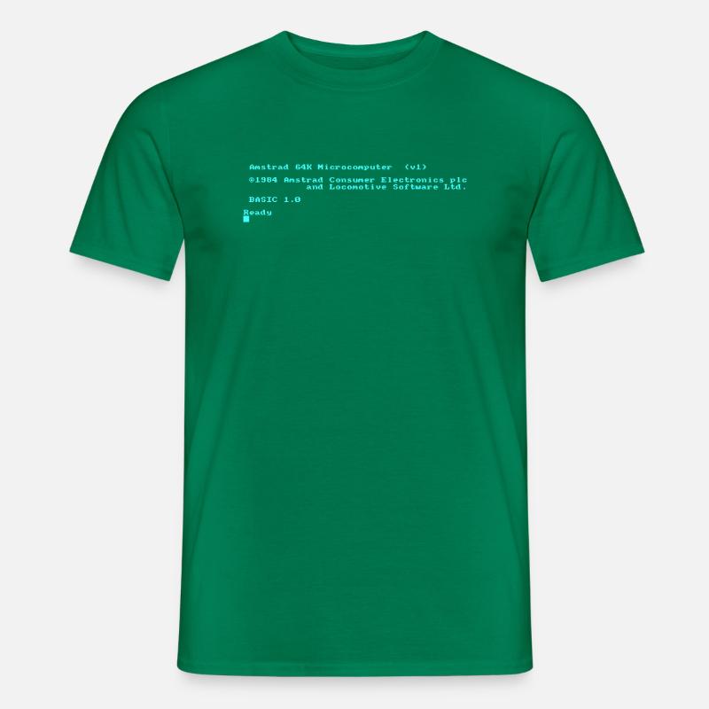 Amstrad CPC 464 Green Screen BASIC retro computer - Men’s T-shirt - kelly green