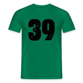 39 Number jersey - Men's T-Shirt - kelly green - Front - AI Model Male 178 dark (178cm)