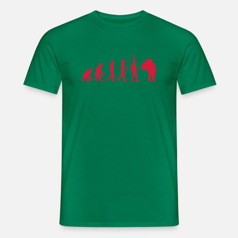 Evolution Weihnachtsmann Weihnachtsmann - Männer T-Shirt - Kelly Green