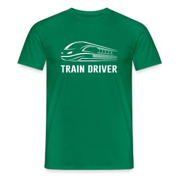 Lokführer Train driver Beruf Eisenbahn Lokomotive - Männer T-Shirt - Kelly Green - Vorne - AI Model Male 178 dark (178cm)
