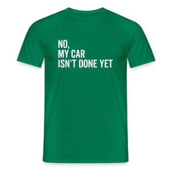Non Ma voiture n’est pas encore terminée - T-shirt homme - vert - Devant - AI Model Male 178 dark (178cm)