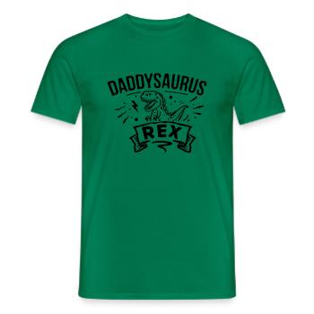 Daddysaurus - T-shirt homme - vert - Devant - AI Model Male 178 dark (178cm)