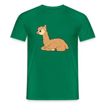 Alpaca - Men's T-Shirt - kelly green - Front - AI Model Male 178 dark (178cm)