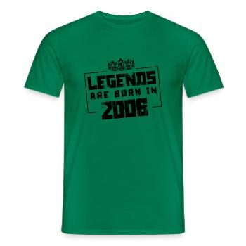 2006 Legends Born in - Men's T-Shirt - kelly green - Front - AI Model Male 178 dark (178cm)