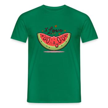WATERMELON - Men's T-Shirt - kelly green - Front - AI Model Male 178 dark (178cm)