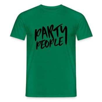 party people - Männer T-Shirt - Kelly Green - Vorne - AI Model Male 178 dark (178cm)