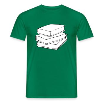 Livres - T-shirt homme - vert - Devant - AI Model Male 178 dark (178cm)