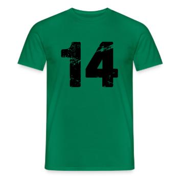 14 - Männer T-Shirt - Kelly Green - Vorne - AI Model Male 178 dark (178cm)