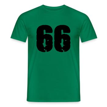 66 Zahl Trikot - Männer T-Shirt - Kelly Green - Vorne - AI Model Male 178 dark (178cm)