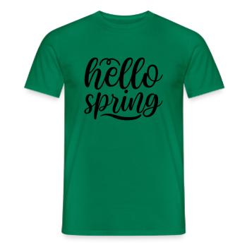 6 Bonjour printemps - T-shirt homme - vert - Devant - AI Model Male 178 dark (178cm)