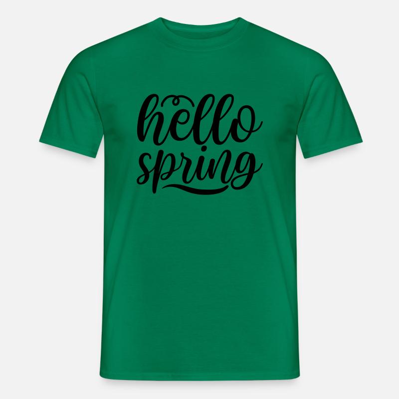 6 hello spring - Männer T-Shirt - Kelly Green