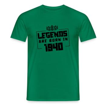 1940 Legends Born in - Men's T-Shirt - kelly green - Front - AI Model Male 178 dark (178cm)