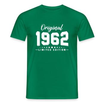 60e anniversaire né en 1962 - T-shirt homme - vert - Devant - AI Model Male 178 dark (178cm)