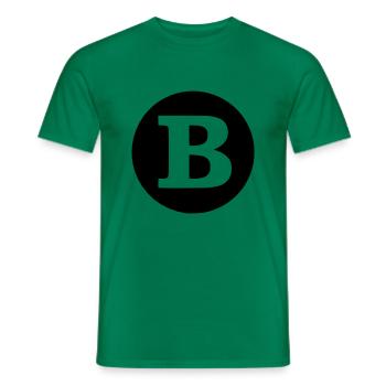B - Buchstabe SOLO transparent - Männer T-Shirt - Kelly Green - Vorne - AI Model Male 178 dark (178cm)