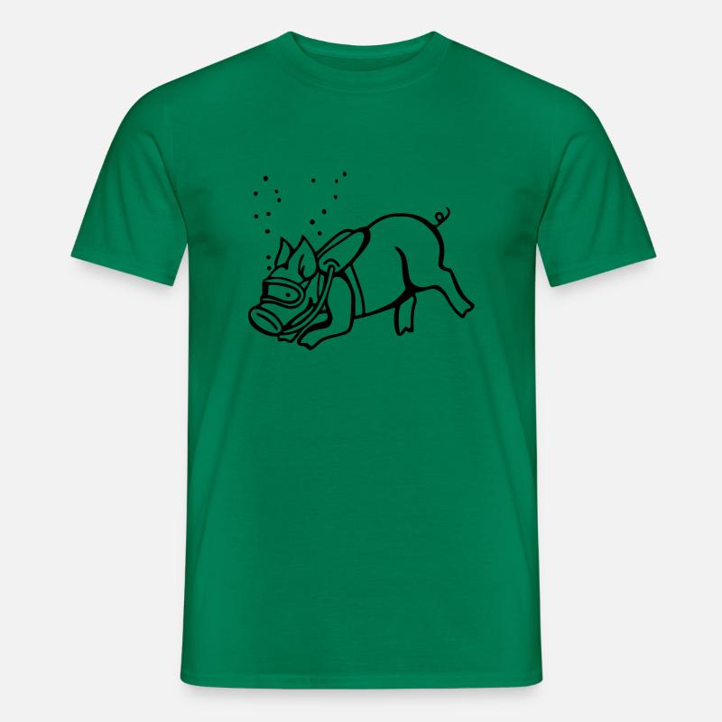 taucher schwein - Männer T-Shirt - Kelly Green