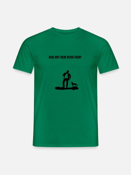 Der mit dem Hund Geht - Männer T-Shirt - Kelly Green