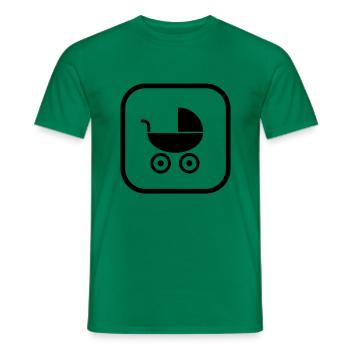 kinderwagen__logo__f1 - T-shirt homme - vert - Devant - AI Model Male 178 dark (178cm)