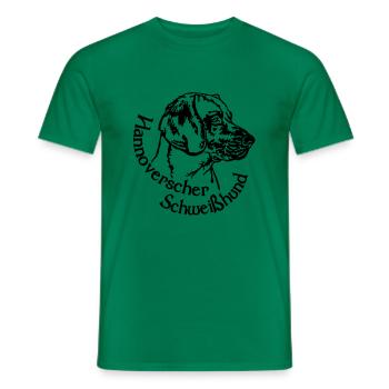 425 Hanovrien Hound - T-shirt homme - vert - Devant - AI Model Male 178 dark (178cm)