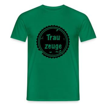 Trauzeuge Badge - Männer T-Shirt - Kelly Green - Vorne - AI Model Male 178 dark (178cm)