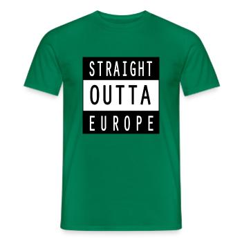 STRAIGHT OUTTA EUROPE - Männer T-Shirt - Kelly Green - Vorne - AI Model Male 178 dark (178cm)