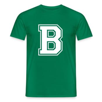 b - Men's T-Shirt - kelly green - Front - AI Model Male 178 dark (178cm)