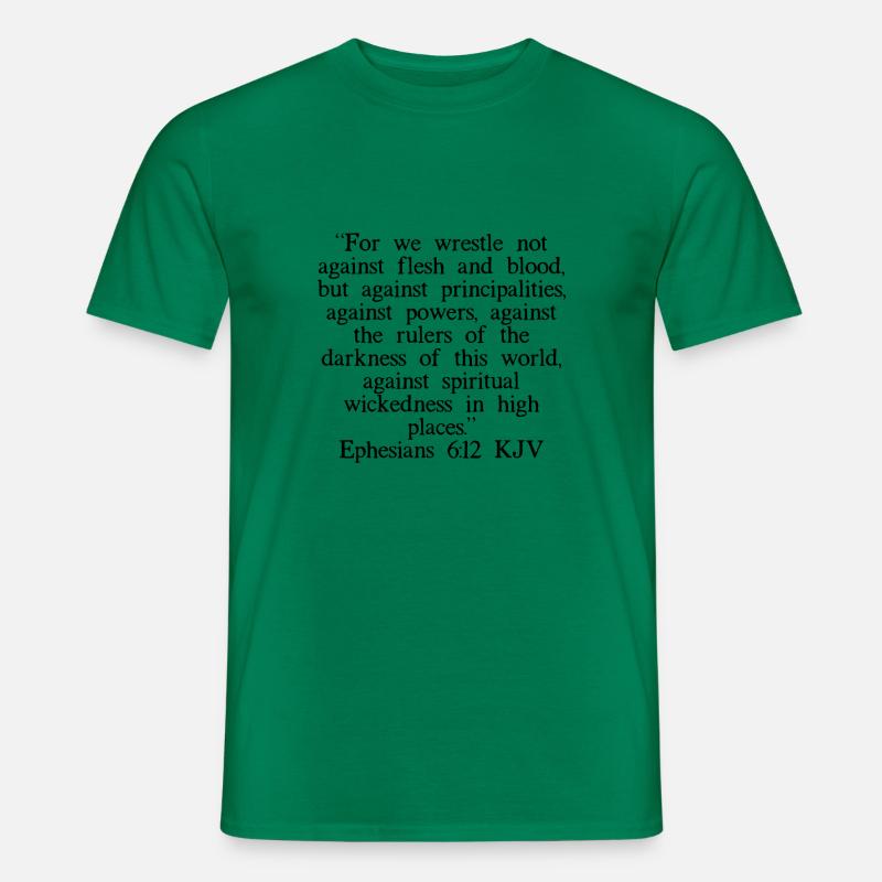 Epheser 6:12 King James Version - Männer T-Shirt - Kelly Green