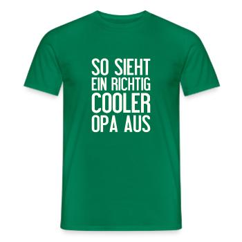So sieht ein richtig cooler Opa aus lustiges Witz - Männer T-Shirt - Kelly Green - Vorne - AI Model Male 178 dark (178cm)