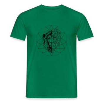 Geometric lion - Men's T-Shirt - kelly green - Front - AI Model Male 178 dark (178cm)