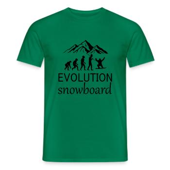Snowboard Snowboarder - Männer T-Shirt - Kelly Green - Vorne - AI Model Male 178 dark (178cm)