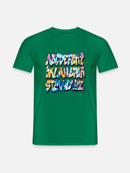 Alphabet graffiti - T-shirt homme - vert