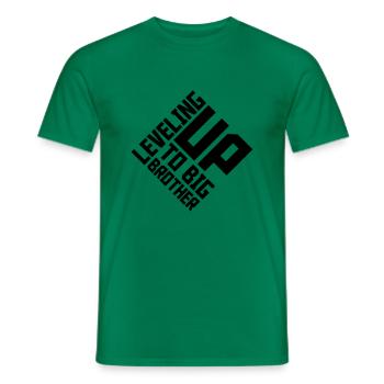 Leveling up big brother - Men's T-Shirt - kelly green - Front - AI Model Male 178 dark (178cm)