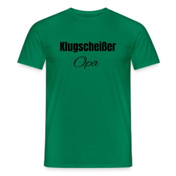 Klugscheißer Opa - Männer T-Shirt - Kelly Green - Vorne - AI Model Male 178 dark (178cm)