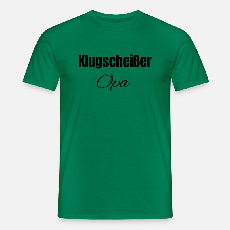 Klugscheißer Opa - Männer T-Shirt - Kelly Green