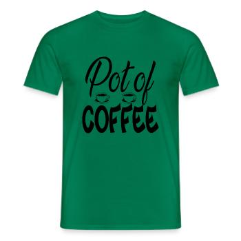 Pot of Coffee - Männer T-Shirt - Kelly Green - Vorne - AI Model Male 178 dark (178cm)