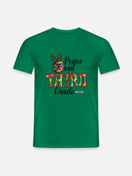 Peace Out Dritte Klasse - Männer T-Shirt - Kelly Green