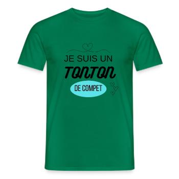 je suis un tonton de compet - T-shirt homme - vert - Devant - AI Model Male 178 dark (178cm)