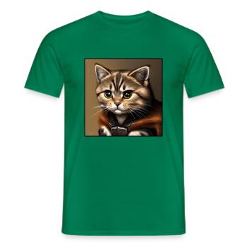 Coole Katze 2 - Männer T-Shirt - Kelly Green - Vorne - AI Model Male 178 dark (178cm)