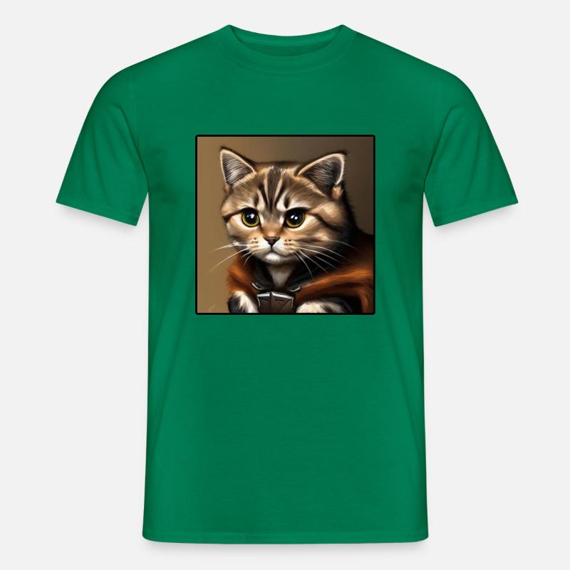 Coole Katze 2 - Männer T-Shirt - Kelly Green