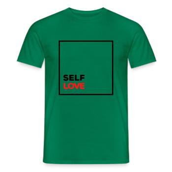 Minimalist Self Love - Men's T-Shirt - kelly green - Front - AI Model Male 178 dark (178cm)