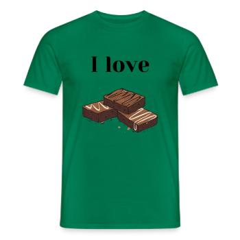 I love Brownies. - Männer T-Shirt - Kelly Green - Vorne - AI Model Male 178 dark (178cm)