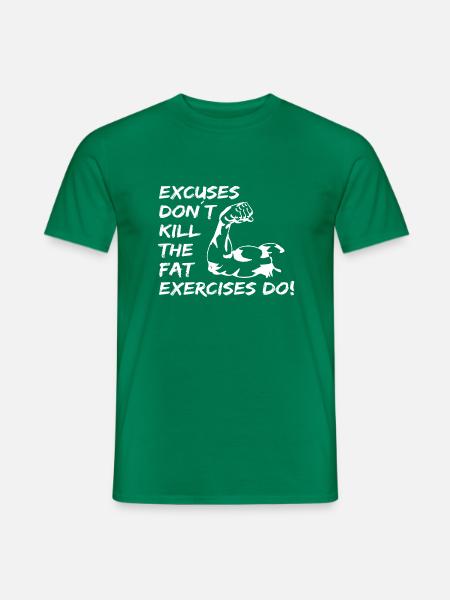 Spruch für Kraftsportler Bodybuilder - Männer T-Shirt - Kelly Green