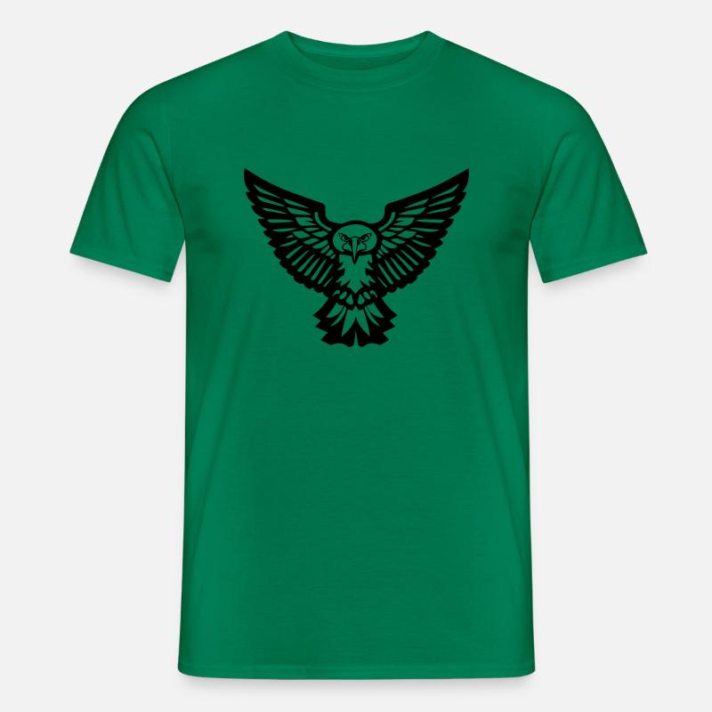 Vogeltyphibou oder fliegender Adler vorne - Männer T-Shirt - Kelly Green